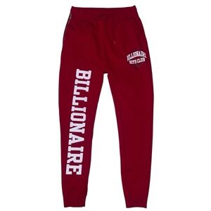 Billionaire Boys Club Red Jogger Pants with White Logo Size L